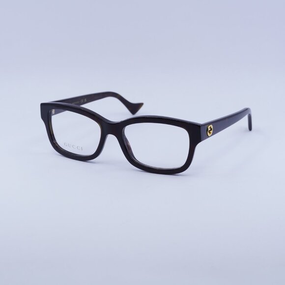 Gucci GG1259O 005 Eyeglasses Dark Havana 54mm Rectangle Frame - Picture 6 of 11